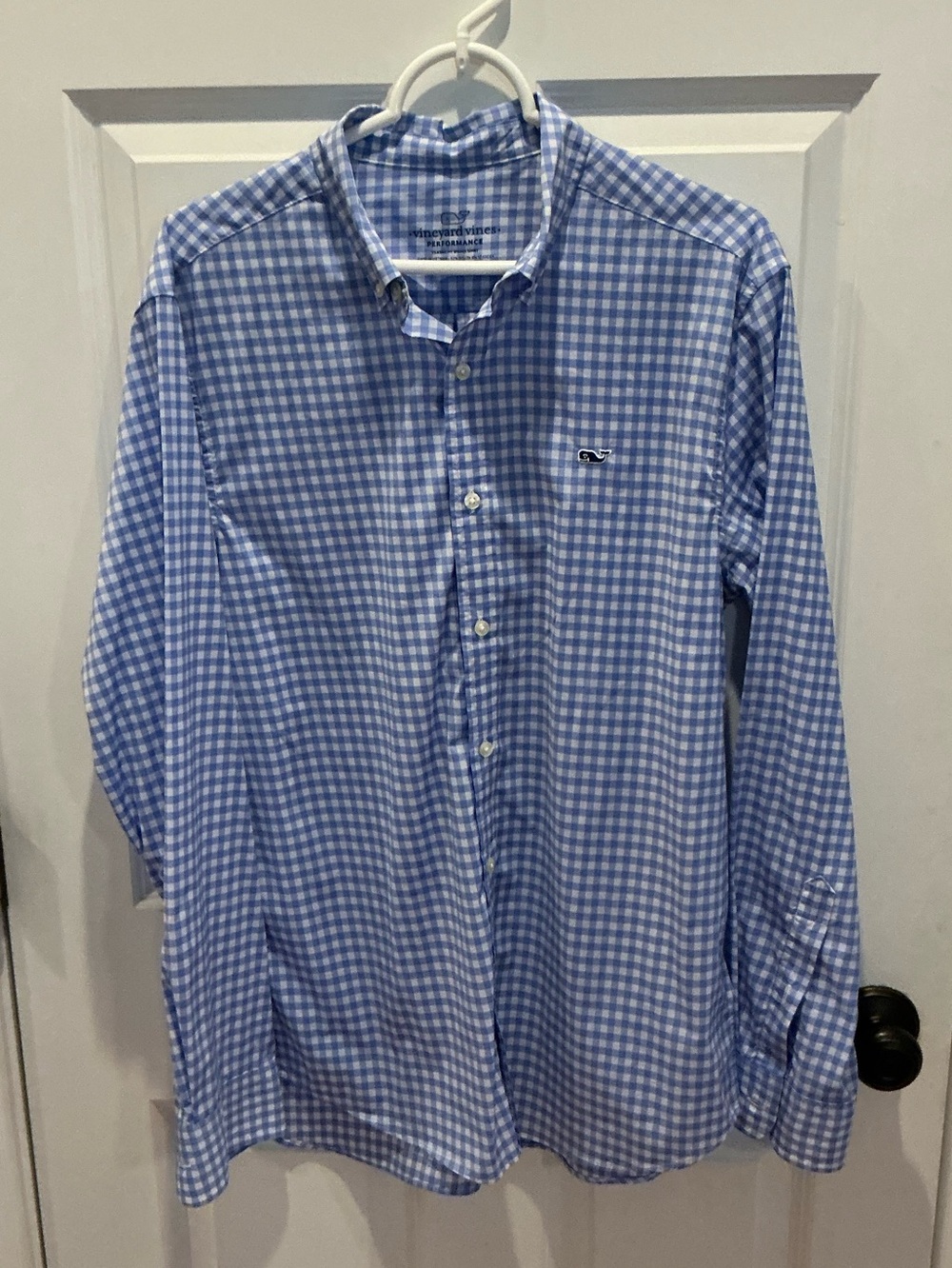 Men’s Vineyard Vines Performance Gingham button down shirt sz M